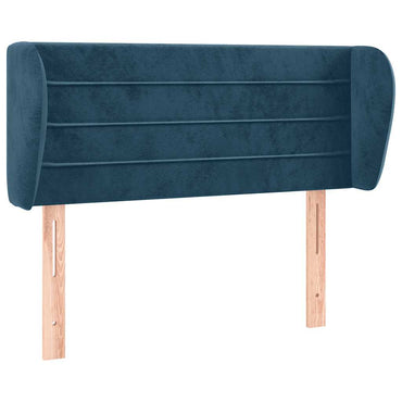 vidaXL Kopfteil mit Ohren Dunkelblau 103x23x78/88 cm Samt