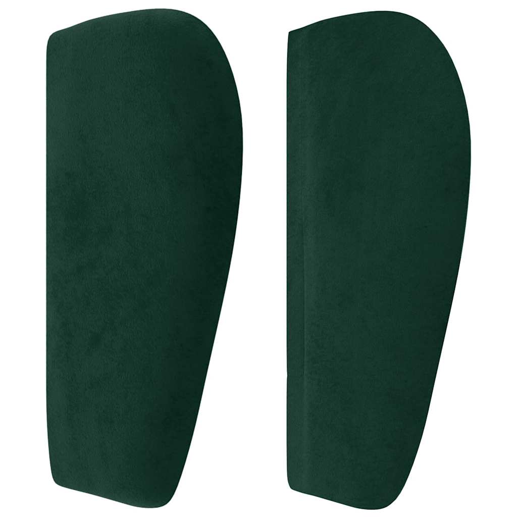 vidaXL Kopfteil mit Ohren Dunkelgrün 147x23x78/88 cm Samt