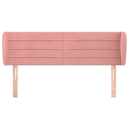 vidaXL Kopfteil mit Ohren Rosa 147x23x78/88 cm Samt