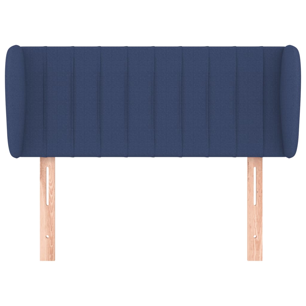 vidaXL Kopfteil mit Ohren Blau 83x23x78/88 cm Stoff