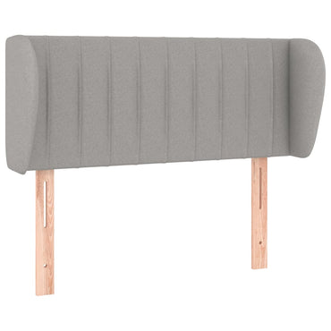vidaXL Kopfteil mit Ohren Hellgrau 93x23x78/88 cm Stoff
