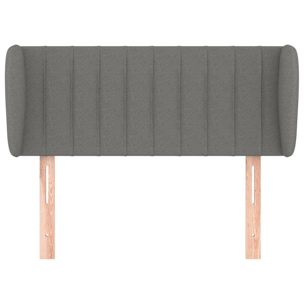 vidaXL Kopfteil mit Ohren Dunkelgrau 93x23x78/88 cm Stoff