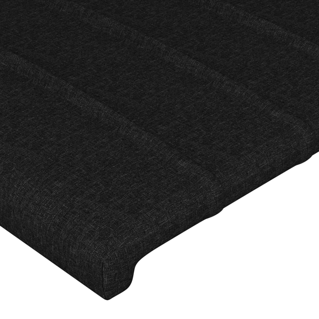 vidaXL Kopfteil mit Ohren Schwarz 93x23x78/88 cm Stoff