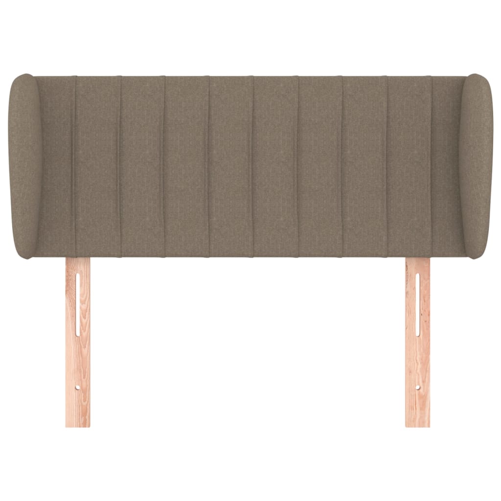 vidaXL Kopfteil mit Ohren Taupe 93x23x78/88 cm Stoff