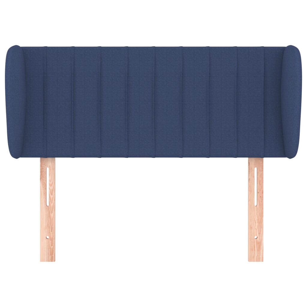 vidaXL Kopfteil mit Ohren Blau 93x23x78/88 cm Stoff