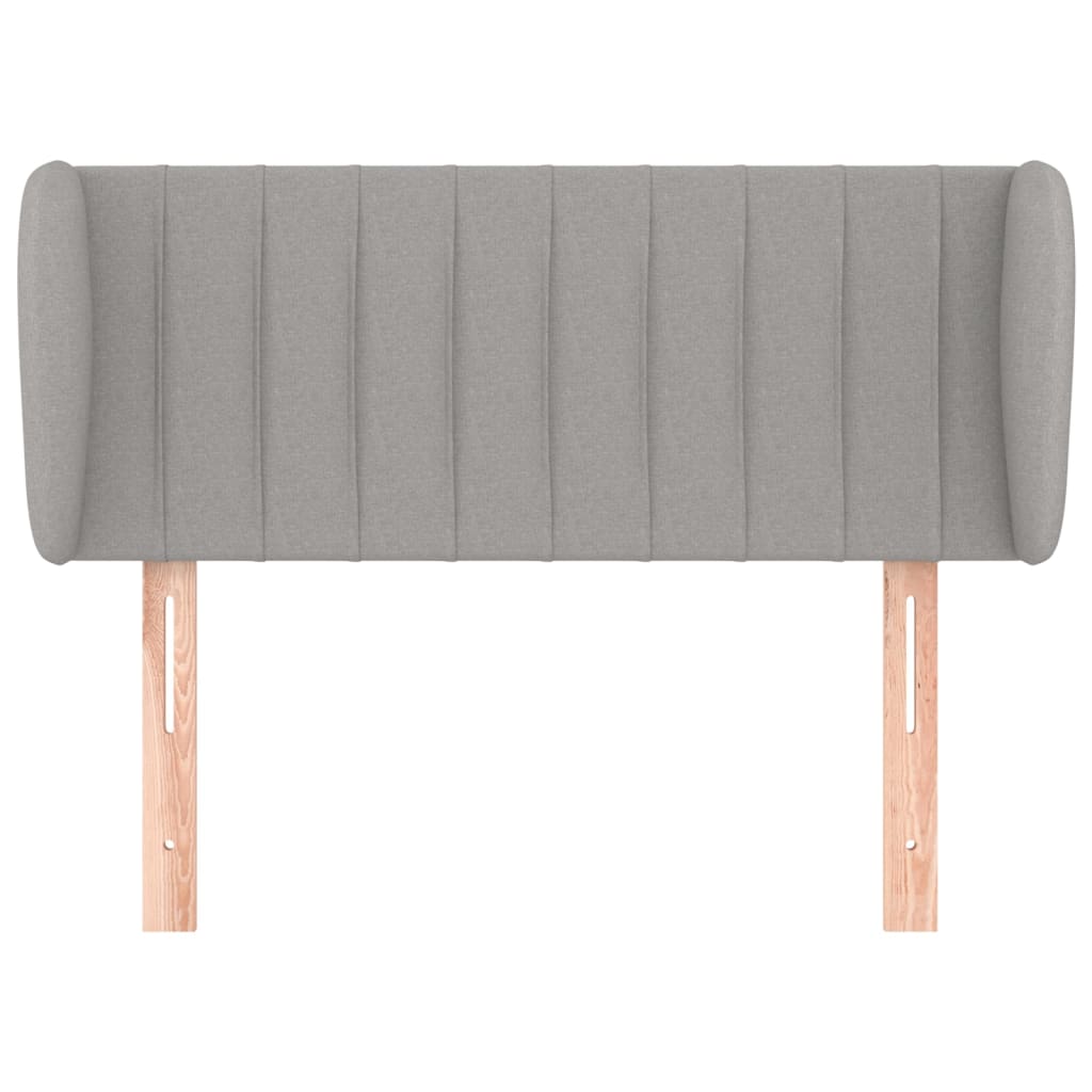 vidaXL Kopfteil mit Ohren Hellgrau 103x23x78/88 cm Stoff