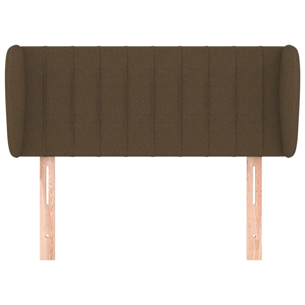 vidaXL Kopfteil mit Ohren Dunkelbraun 103x23x78/88 cm Stoff