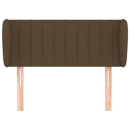 vidaXL Kopfteil mit Ohren Dunkelbraun 103x23x78/88 cm Stoff