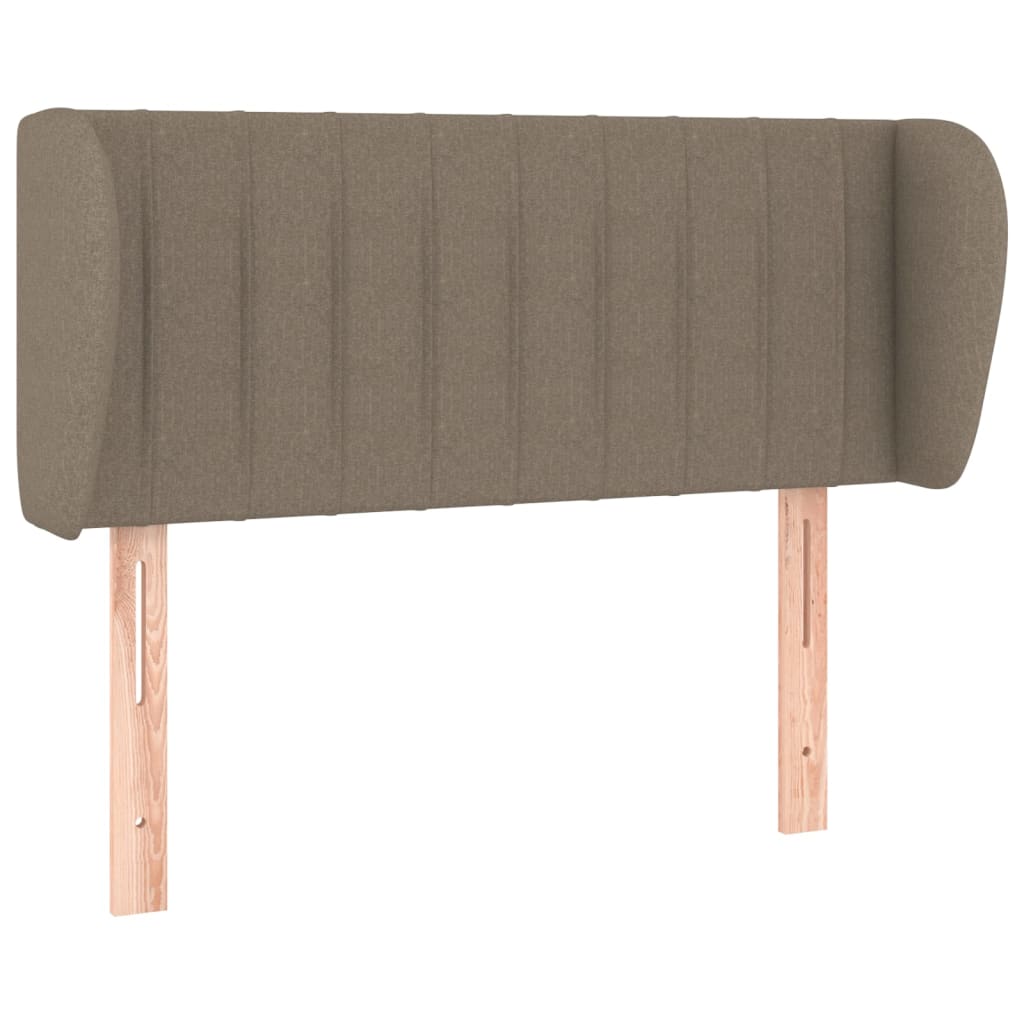 vidaXL Kopfteil mit Ohren Taupe 103x23x78/88 cm Stoff