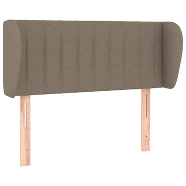 vidaXL Kopfteil mit Ohren Taupe 103x23x78/88 cm Stoff