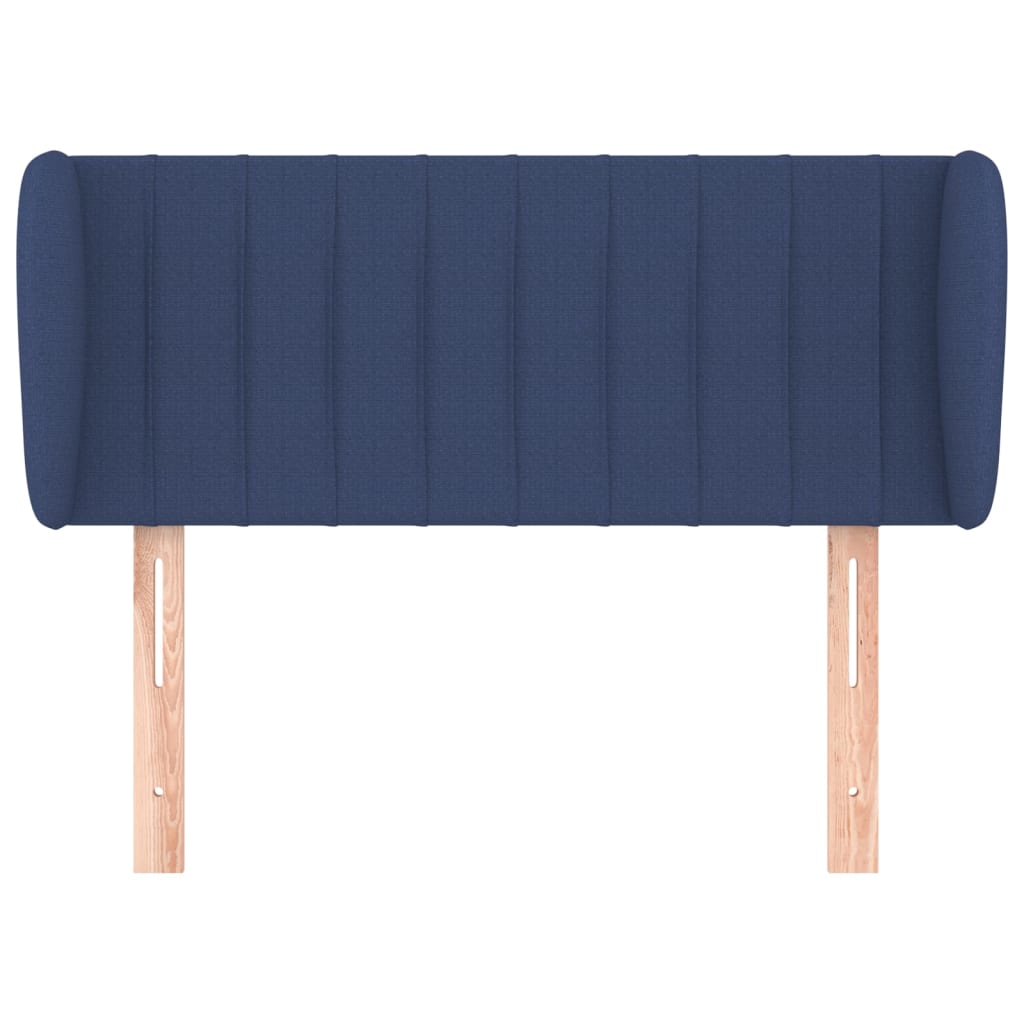 vidaXL Kopfteil mit Ohren Blau 103x23x78/88 cm Stoff