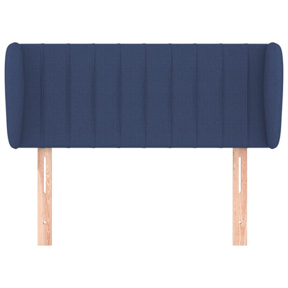 vidaXL Kopfteil mit Ohren Blau 103x23x78/88 cm Stoff
