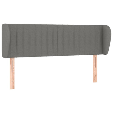 vidaXL Kopfteil mit Ohren Dunkelgrau 147x23x78/88 cm Stoff