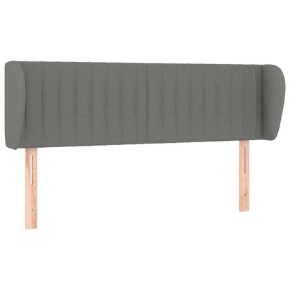 vidaXL Kopfteil mit Ohren Dunkelgrau 147x23x78/88 cm Stoff