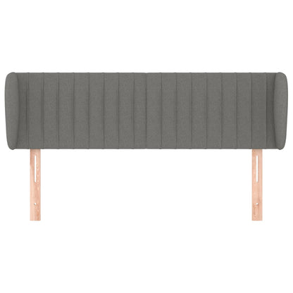 vidaXL Kopfteil mit Ohren Dunkelgrau 147x23x78/88 cm Stoff