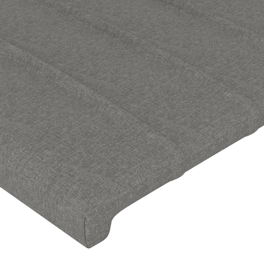 vidaXL Kopfteil mit Ohren Dunkelgrau 147x23x78/88 cm Stoff