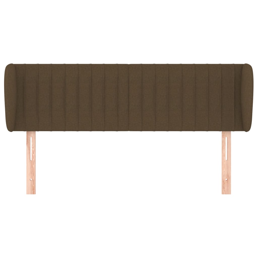 vidaXL Kopfteil mit Ohren Dunkelbraun 147x23x78/88 cm Stoff