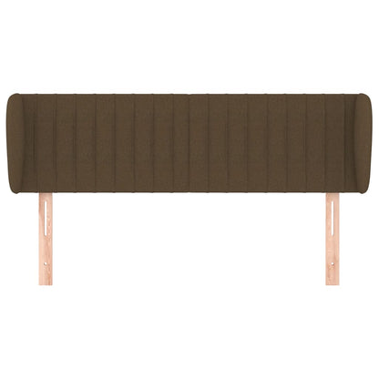 vidaXL Kopfteil mit Ohren Dunkelbraun 147x23x78/88 cm Stoff