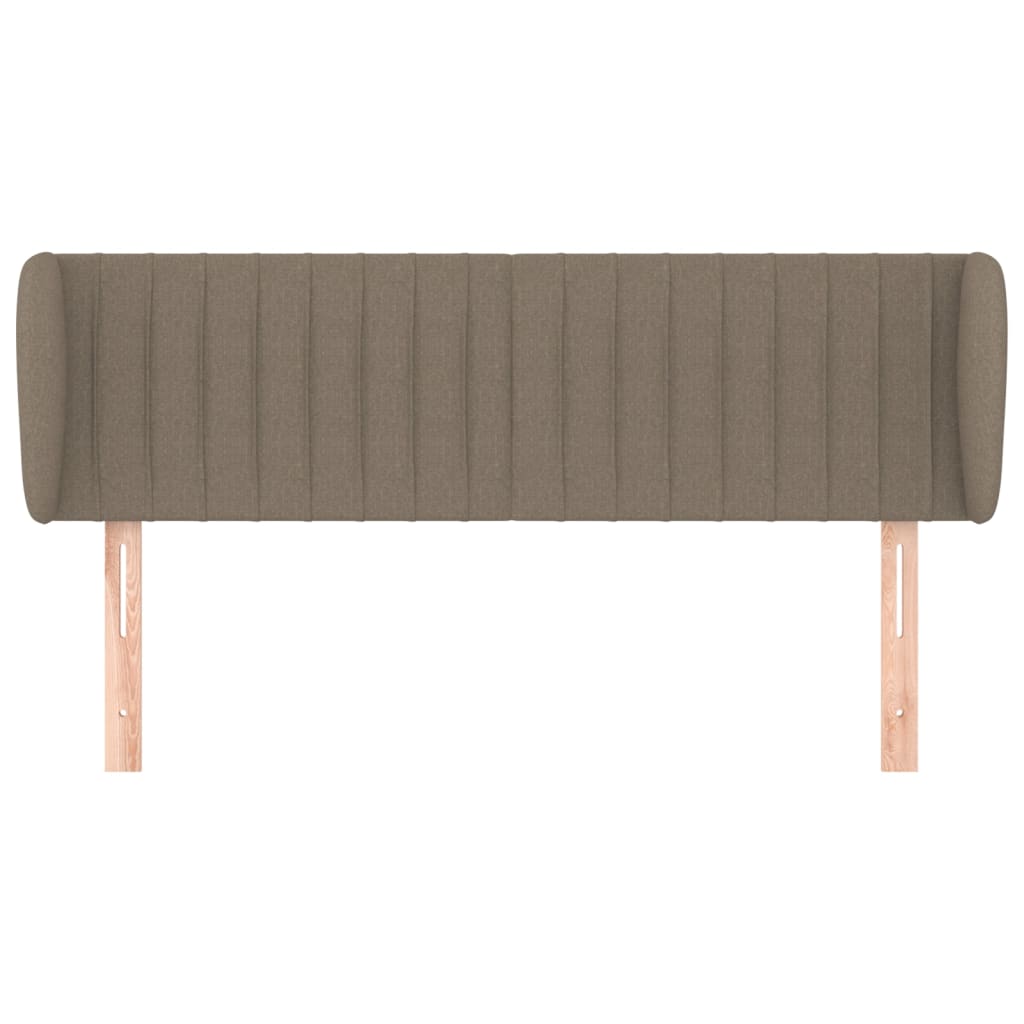 vidaXL Kopfteil mit Ohren Taupe 147x23x78/88 cm Stoff
