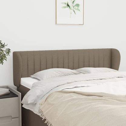 vidaXL Kopfteil mit Ohren Taupe 147x23x78/88 cm Stoff