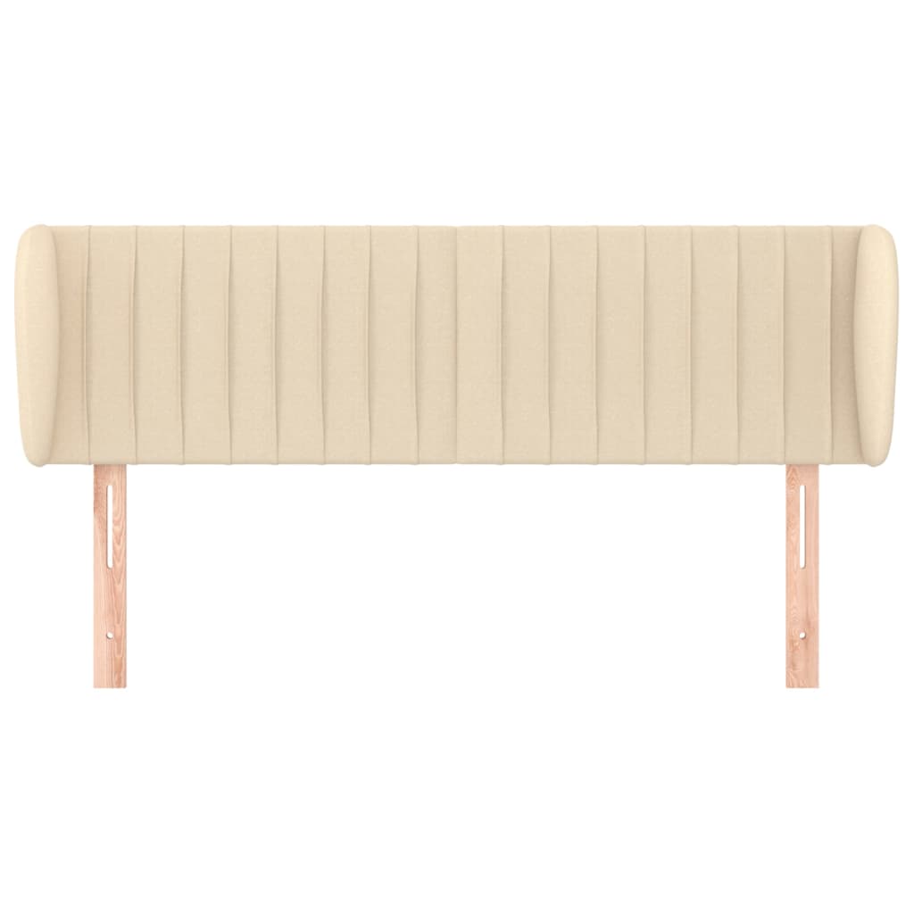 vidaXL Kopfteil mit Ohren Creme 147x23x78/88 cm Stoff