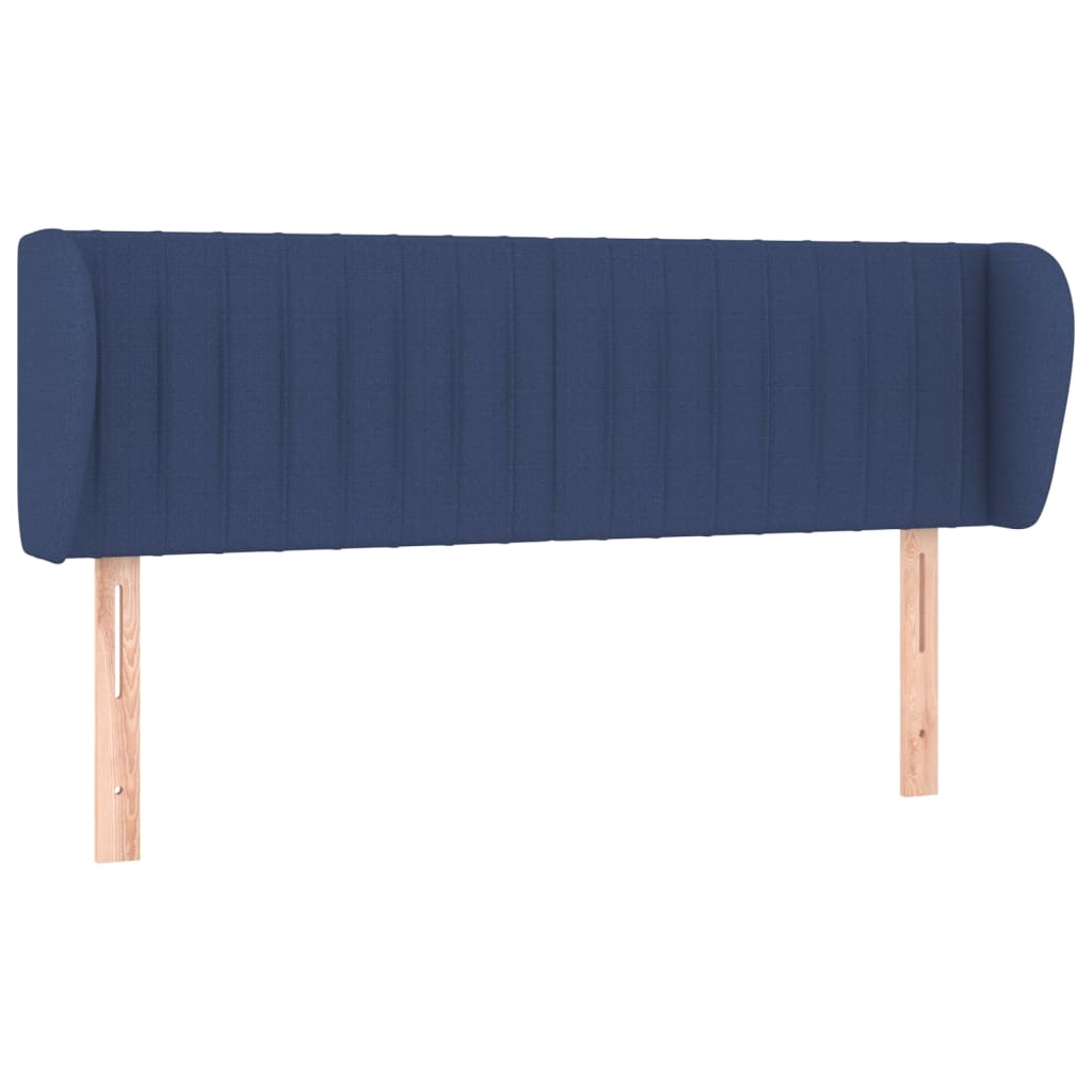 vidaXL Kopfteil mit Ohren Blau 147x23x78/88 cm Stoff