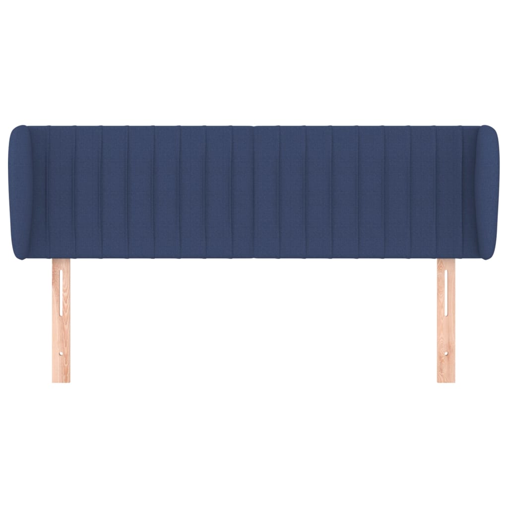 vidaXL Kopfteil mit Ohren Blau 147x23x78/88 cm Stoff