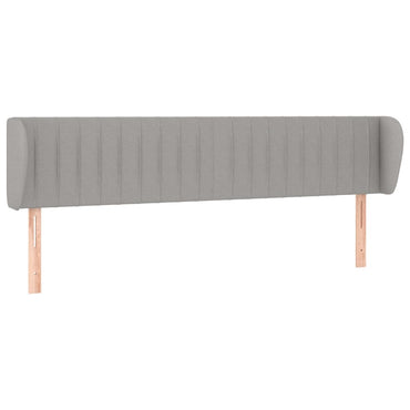 vidaXL Kopfteil mit Ohren Hellgrau 163x23x78/88 cm Stoff