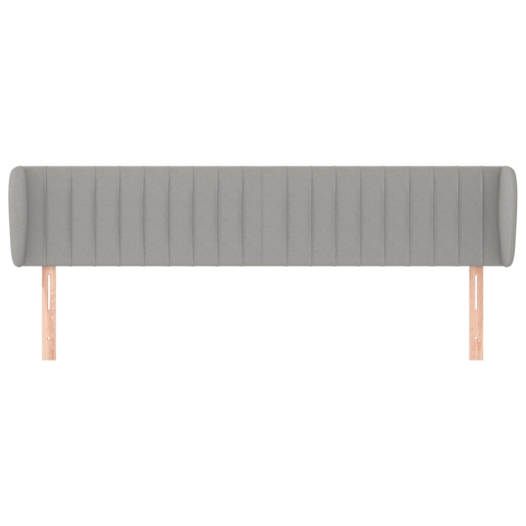 vidaXL Kopfteil mit Ohren Hellgrau 163x23x78/88 cm Stoff