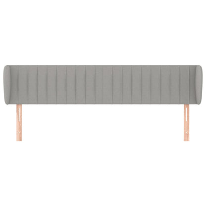 vidaXL Kopfteil mit Ohren Hellgrau 163x23x78/88 cm Stoff