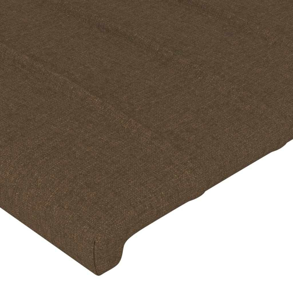 vidaXL Kopfteil mit Ohren Dunkelbraun 163x23x78/88 cm Stoff