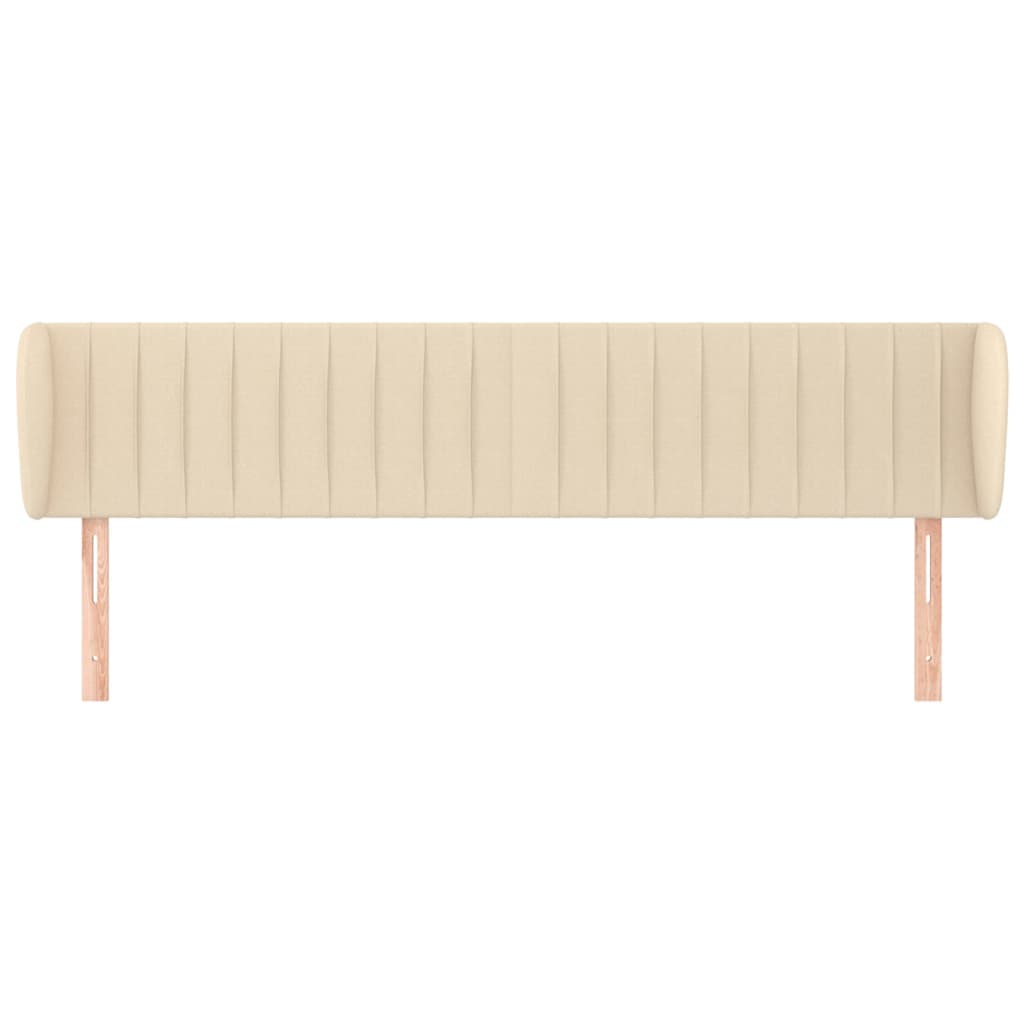vidaXL Kopfteil mit Ohren Creme 163x23x78/88 cm Stoff