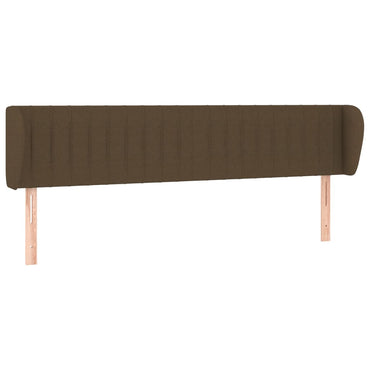 vidaXL Kopfteil mit Ohren Dunkelbraun 183x23x78/88 cm Stoff