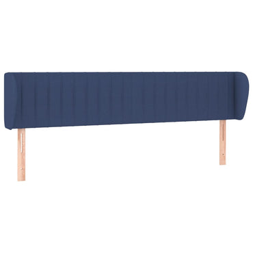 vidaXL Kopfteil mit Ohren Blau 183x23x78/88 cm Stoff