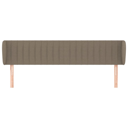 vidaXL Kopfteil mit Ohren Taupe 203x23x78/88 cm Stoff