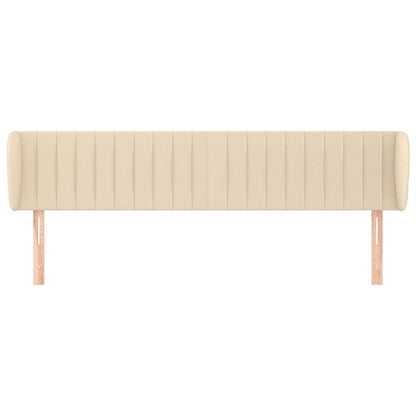 vidaXL Kopfteil mit Ohren Creme 203x23x78/88 cm Stoff