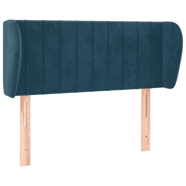 vidaXL Kopfteil mit Ohren Dunkelblau 83x23x78/88 cm Samt