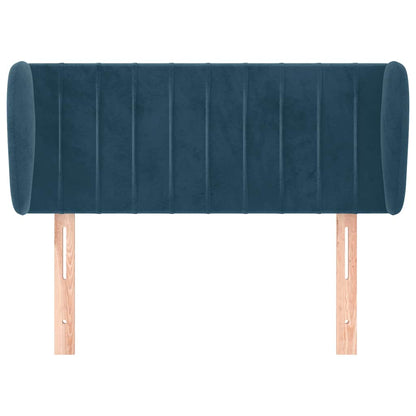 vidaXL Kopfteil mit Ohren Dunkelblau 83x23x78/88 cm Samt