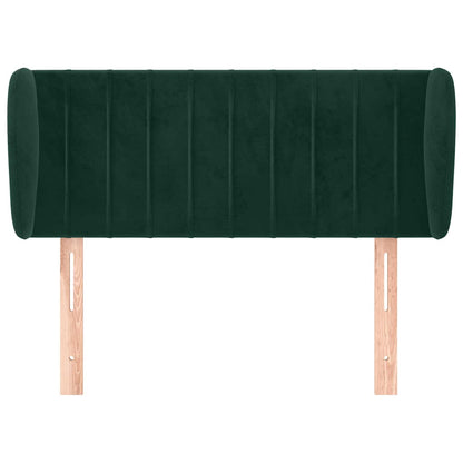 vidaXL Kopfteil mit Ohren Dunkelgrün 93x23x78/88 cm Samt