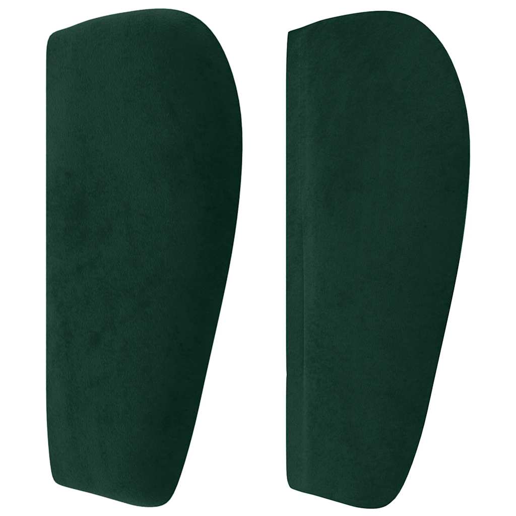 vidaXL Kopfteil mit Ohren Dunkelgrün 93x23x78/88 cm Samt