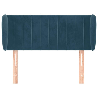 vidaXL Kopfteil mit Ohren Dunkelblau 93x23x78/88 cm Samt
