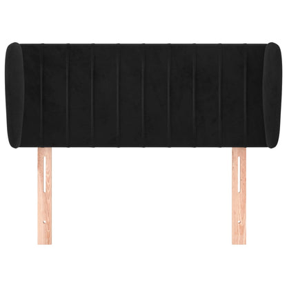 vidaXL Kopfteil mit Ohren Schwarz 103x23x78/88 cm Samt