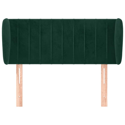 vidaXL Kopfteil mit Ohren Dunkelgrün 103x23x78/88 cm Samt