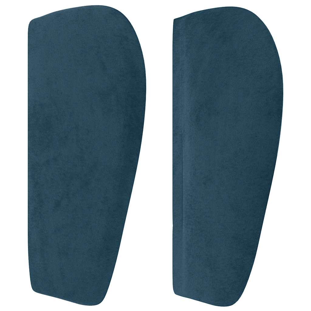 vidaXL Kopfteil mit Ohren Dunkelblau 103x23x78/88 cm Samt