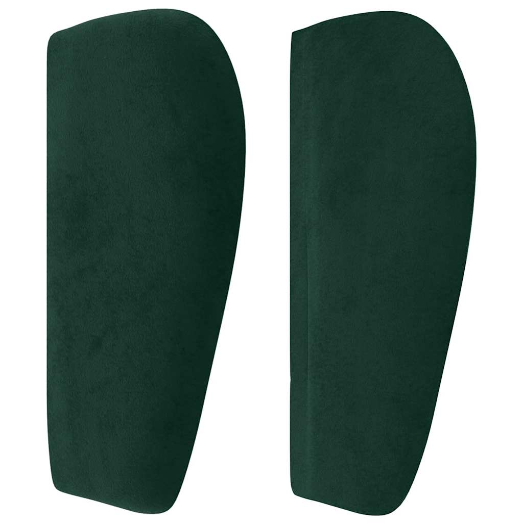 vidaXL Kopfteil mit Ohren Dunkelgrün 147x23x78/88 cm Samt