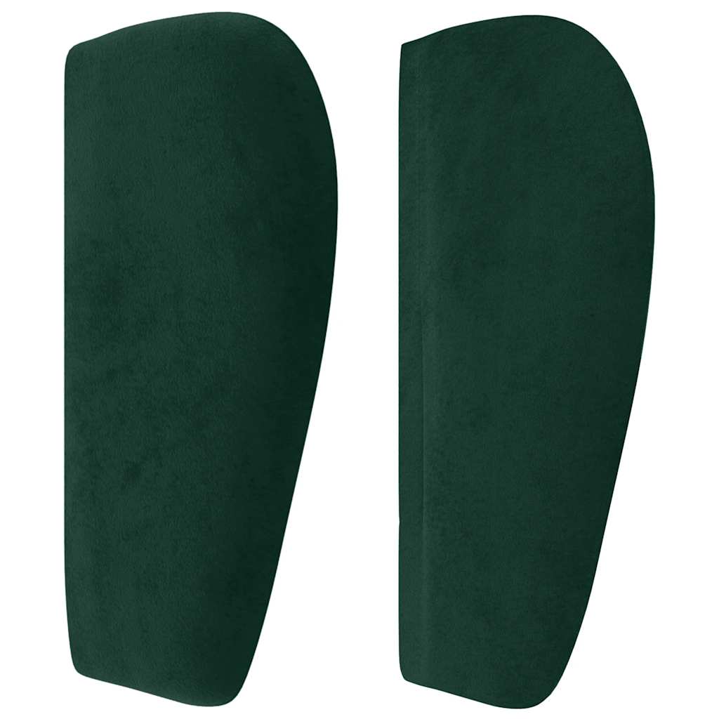 vidaXL Kopfteil mit Ohren Dunkelgrün 183x23x78/88 cm Samt