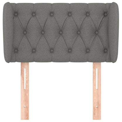 vidaXL Kopfteil mit Ohren Dunkelgrau 83x23x78/88 cm Stoff