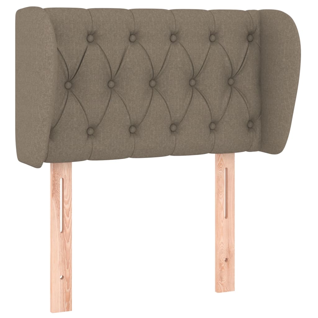 vidaXL Kopfteil mit Ohren Taupe 83x23x78/88 cm Stoff