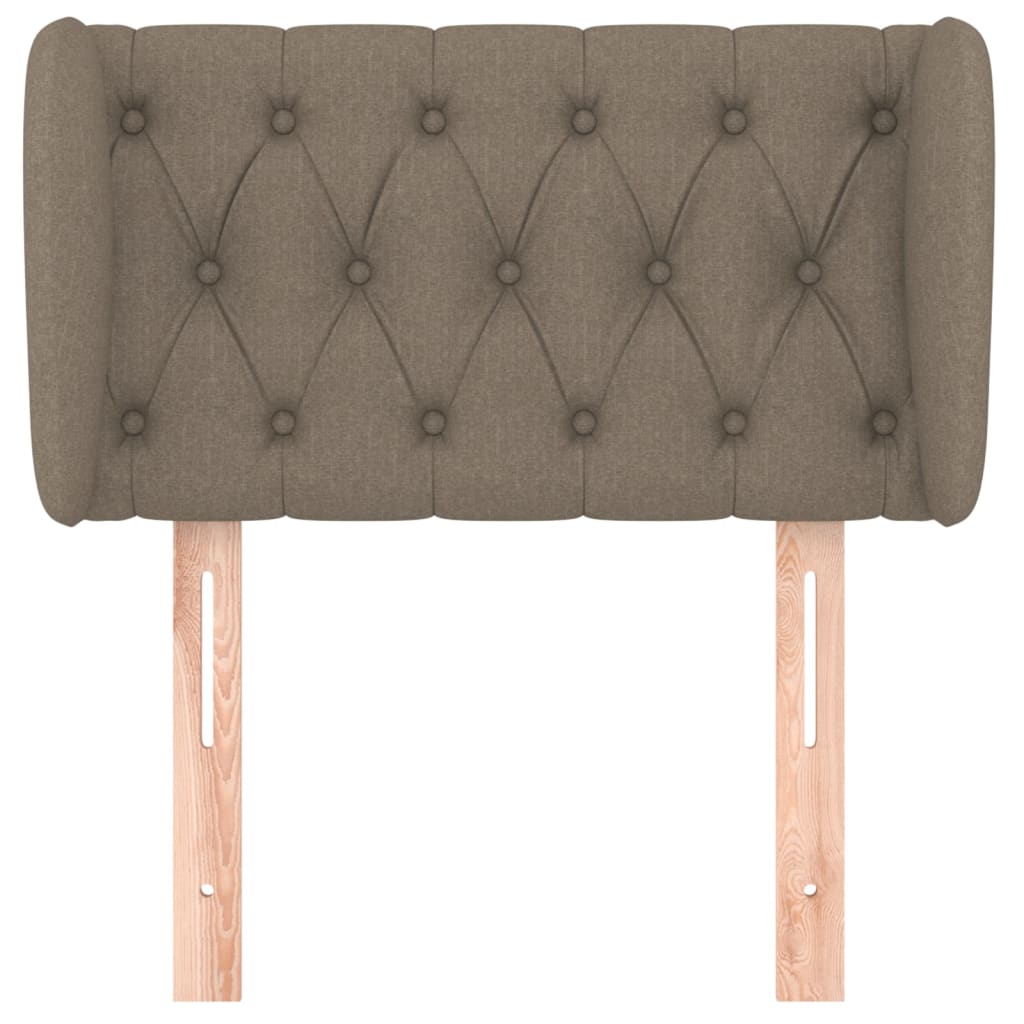 vidaXL Kopfteil mit Ohren Taupe 83x23x78/88 cm Stoff