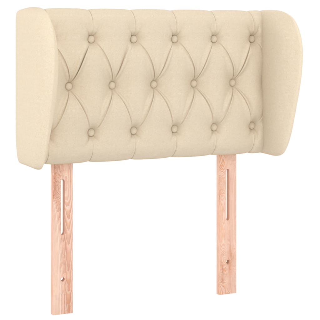 vidaXL Kopfteil mit Ohren Creme 83x23x78/88 cm Stoff